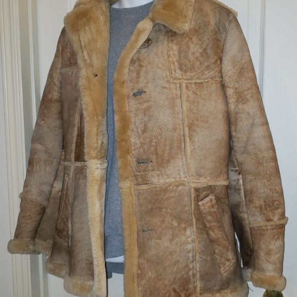 Vintage Genuine Shearling Sheepskin winter coat - Picture 2 of 8